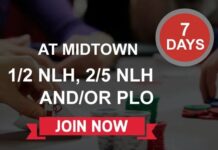 Live 1-2 No Limit Holdem and 2-5 NLH in Midtown, Manhattan.