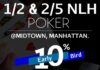 Texas Hold’em Poker Cash Game in Midtown and Brooklyn