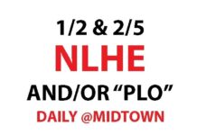 1/2 NLHE and 2/5 NLHE Poker Action Midtown