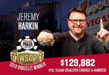 Jeremy Harkin Wins 2018 World Series of Poker $1,500 Dealer’s Choice Event